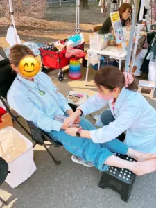 脈診の様子
